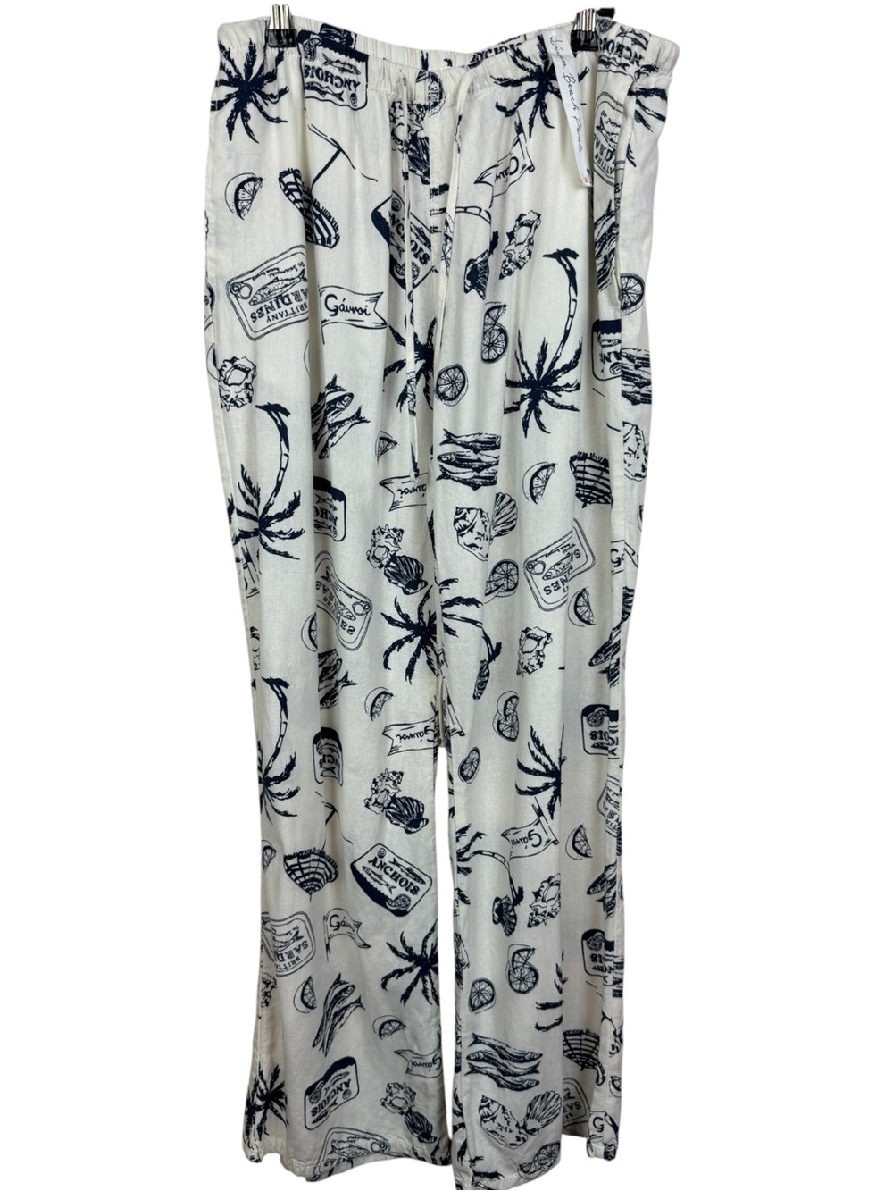 Cali 1850 M Linen Rayon Beach Pants sz L NWOT